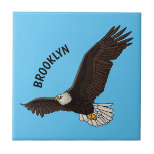 illustration av tecknaden för flygande örn i lyckl kakelplatta