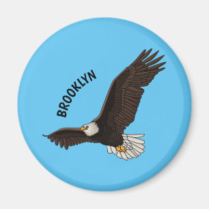 illustration av tecknaden för flygande örn i lyckl magnet