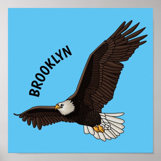 illustration av tecknaden för flygande örn i lyckl poster (Framsidan)