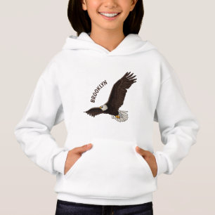 illustration av tecknaden för flygande örn i lyckl t shirt