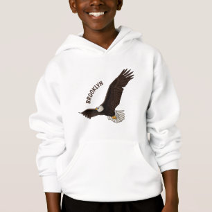 illustration av tecknaden för flygande örn i lyckl t shirt