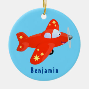 illustration av tecknaden för flygplansflygning me julgransprydnad keramik