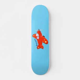 illustration av tecknaden för flygplansflygning me mini skateboard bräda 18,5 cm
