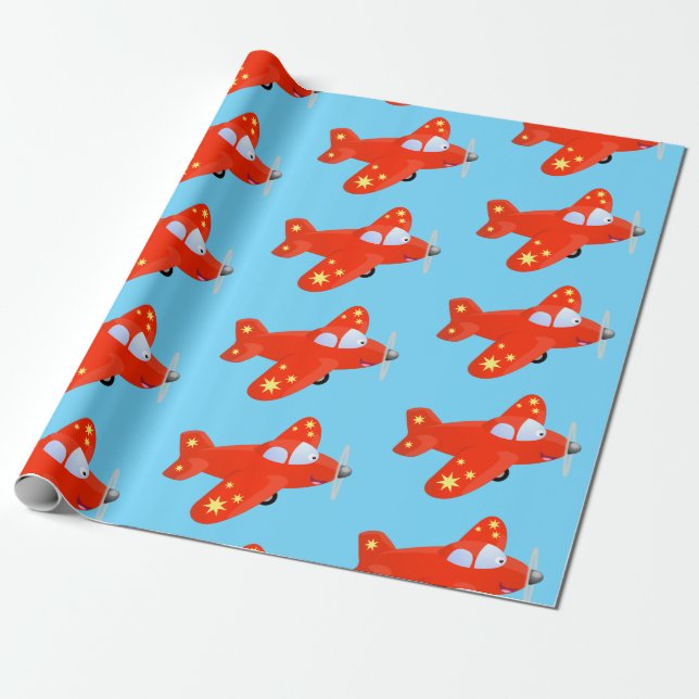 illustration av tecknaden för flygplansflygning me presentpapper (Utrullad)