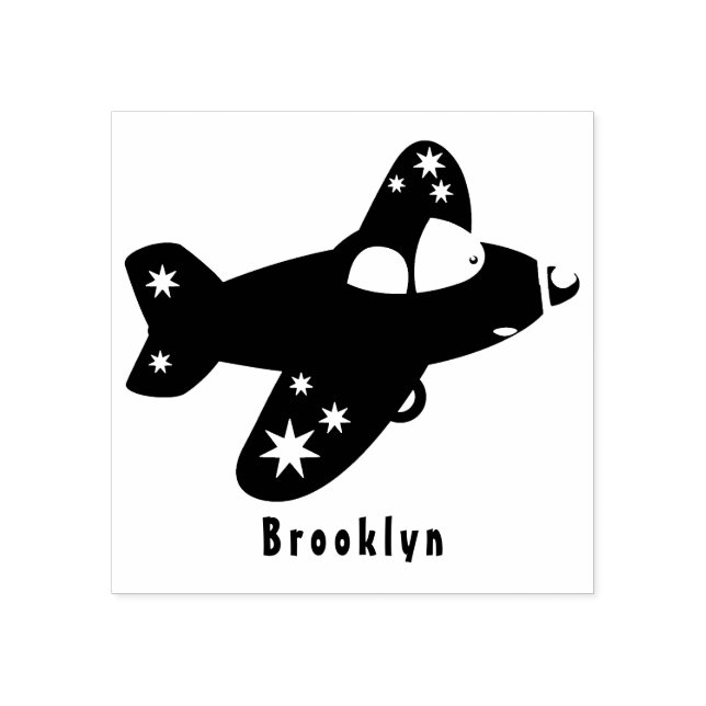 illustration av tecknaden för flygplansflygning me stämpel (Tryck)