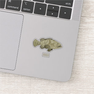 illustration av tecknaden för grupperarens fisk klistermärken