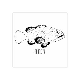 illustration av tecknaden för grupperarens fisk stämpel