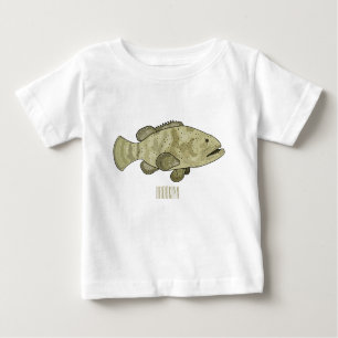 illustration av tecknaden för grupperarens fisk t shirt