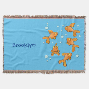 illustration av tecknaden för guldfisk i orange filt