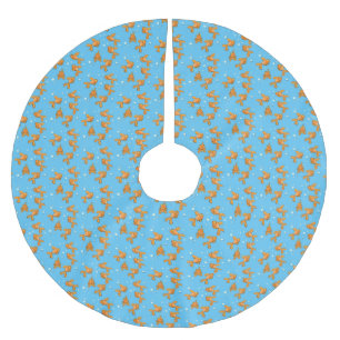 illustration av tecknaden för guldfisk i orange julgransmatta borstad polyester