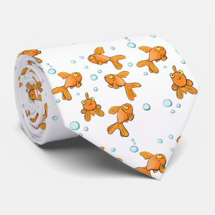 illustration av tecknaden för guldfisk i orange slips