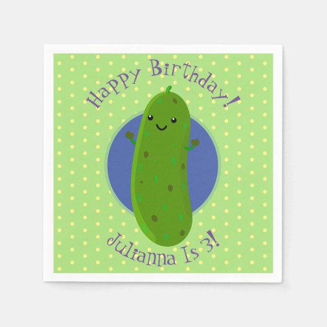 illustration av tecknaden för gurkgurkor i grönt pappersservett (Framsidan)