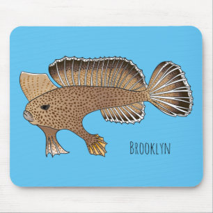 illustration av tecknaden för handfisk musmatta