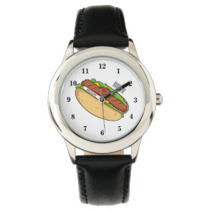illustration av tecknaden för hund av hett armbandsur