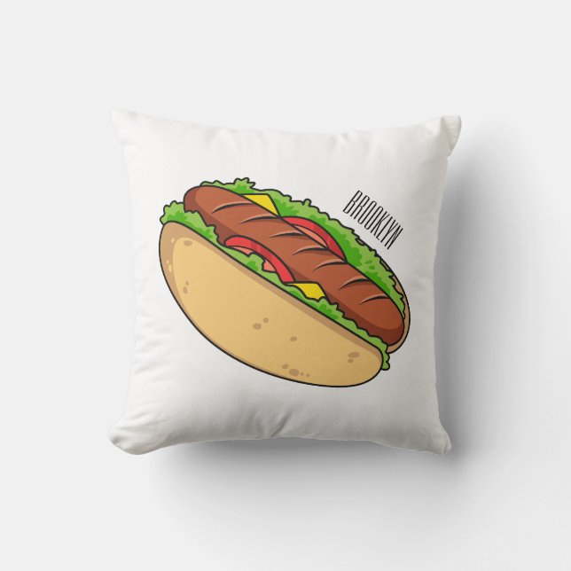 illustration av tecknaden för hund av hett kudde (Framsida)