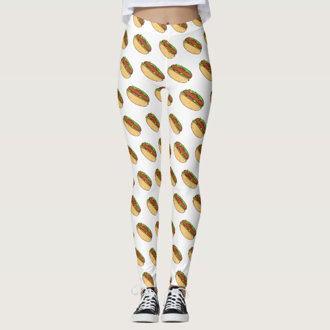 illustration av tecknaden för hund av hett leggings (Framsida)