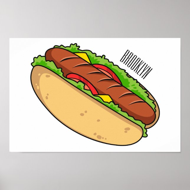 illustration av tecknaden för hund av hett poster (Framsidan)
