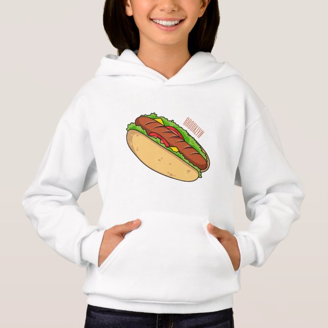 illustration av tecknaden för hund av hett t shirt (Framsida)