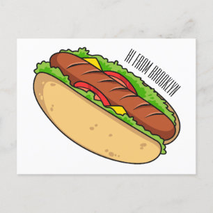 illustration av tecknaden för hund av hett vykort