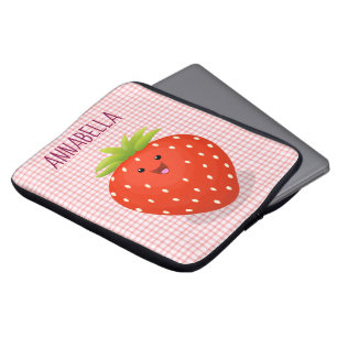 illustration av tecknaden för jordgubbsjordgubben laptop fodral