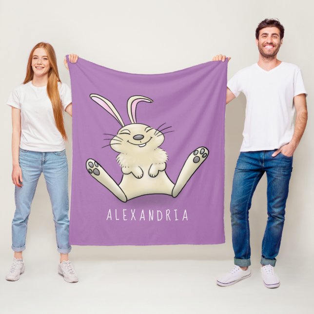 illustration av tecknaden för kålkanin fleecefilt (På plats)