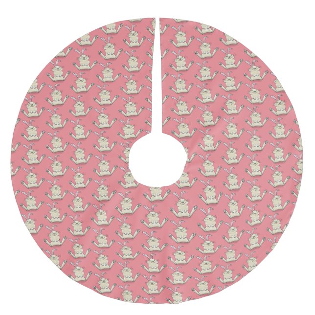 illustration av tecknaden för kålkanin julgransmatta borstad polyester (Framsidan)