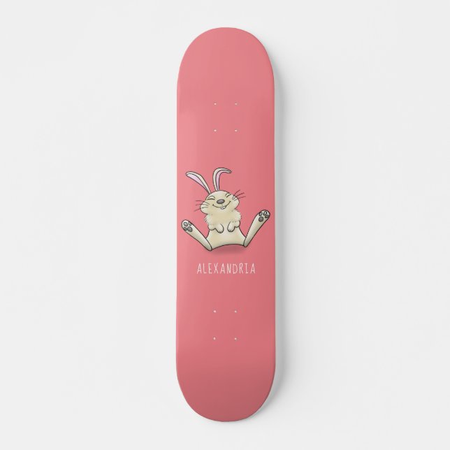 illustration av tecknaden för kålkanin mini skateboard bräda 18,5 cm (Framsida)