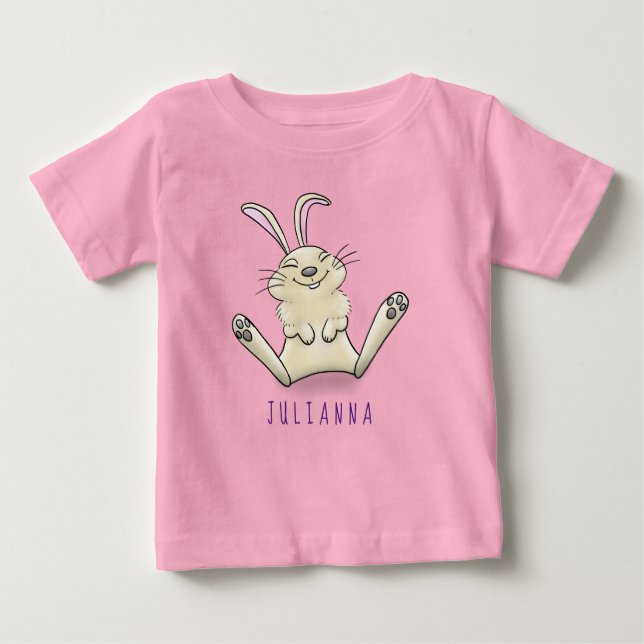 illustration av tecknaden för kålkanin t shirt (Framsida)