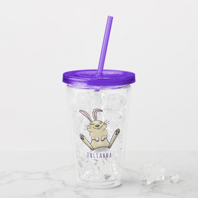 illustration av tecknaden för kålkanin take away mugg (Baksida Ice)