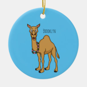 illustration av tecknaden för kameran i lycklig julgransprydnad keramik