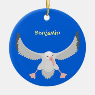 illustration av tecknaden för kute-albatross julgransprydnad keramik