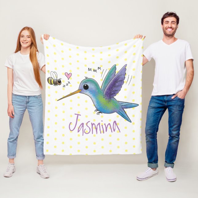 illustration av tecknaden för kute och bin fleecefilt (På plats)