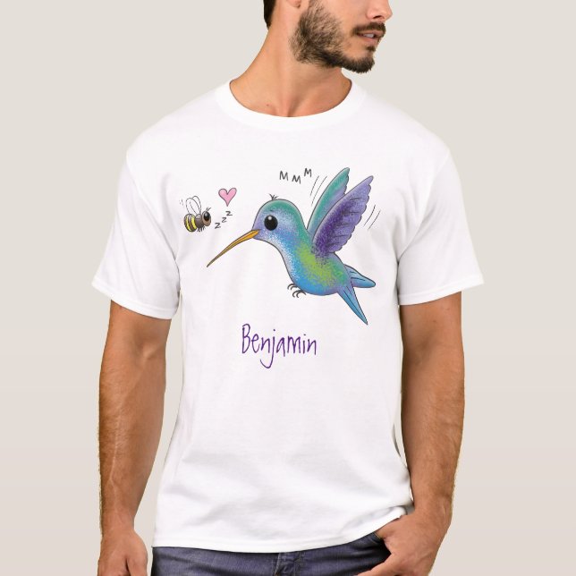 illustration av tecknaden för kute och bin t shirt (Framsida)