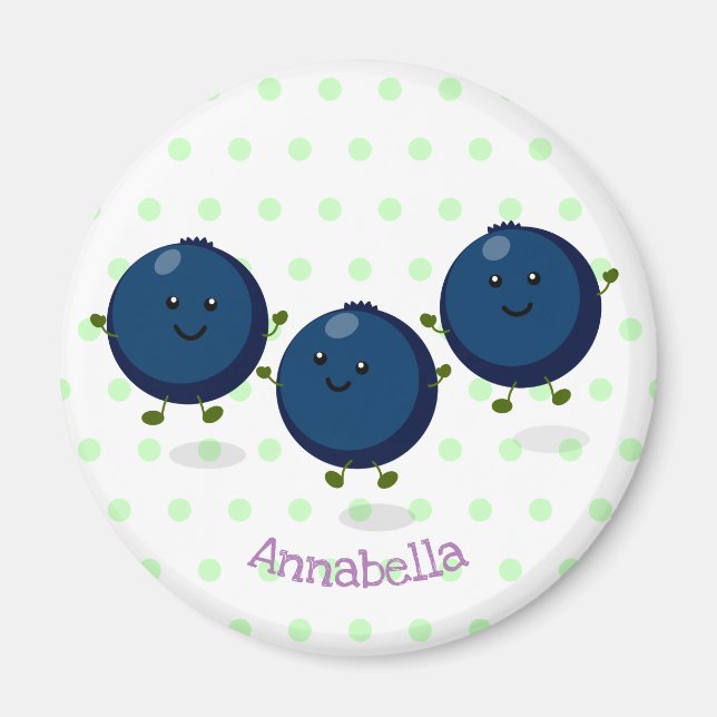 illustration av tecknaden för lila av blåbär i lyc magnet (Framsidan)