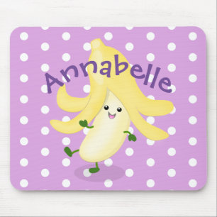 illustration av tecknaden för lila av kawaii-banan musmatta
