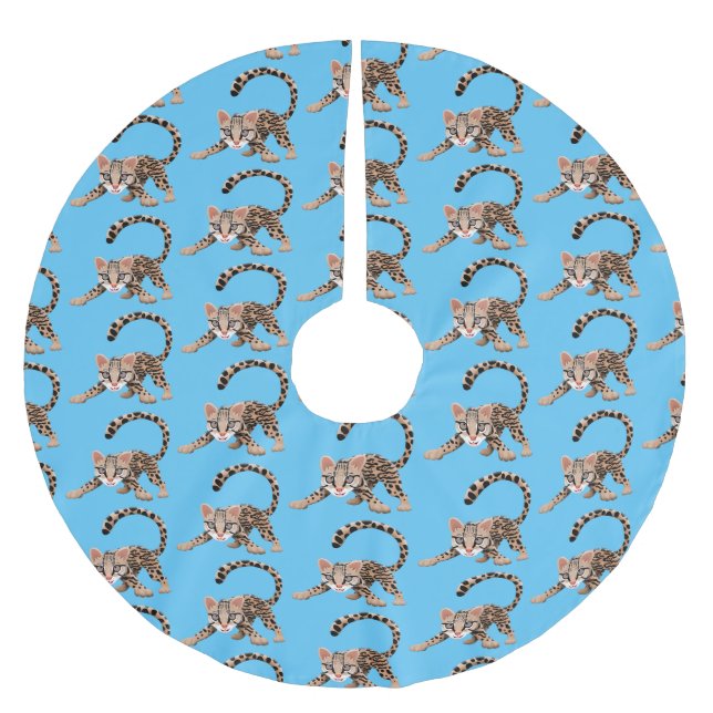 illustration av tecknaden för ljus/mörker julgransmatta borstad polyester (Framsidan)