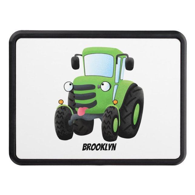 illustration av tecknaden för lycklig-jordbrukstra dragkroksskydd (Framsidan)