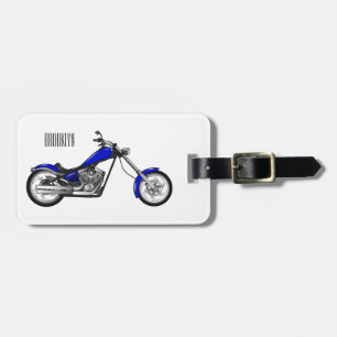 illustration av tecknaden för motorcykel i Chopper Bagagebricka