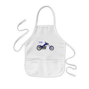illustration av tecknaden för motorcykel i Chopper Barnförkläde