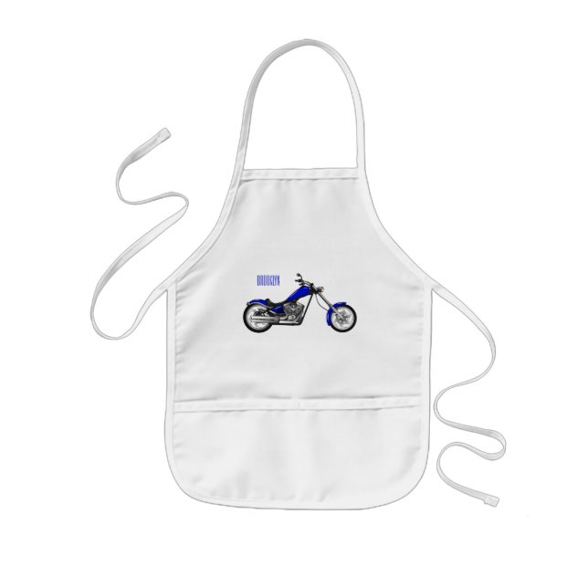 illustration av tecknaden för motorcykel i Chopper Barnförkläde (Framsidan)