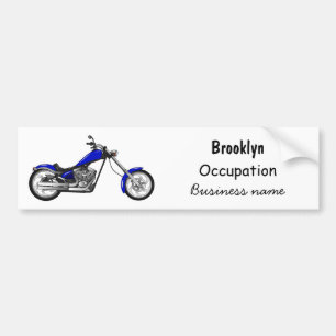 illustration av tecknaden för motorcykel i Chopper Bildekal