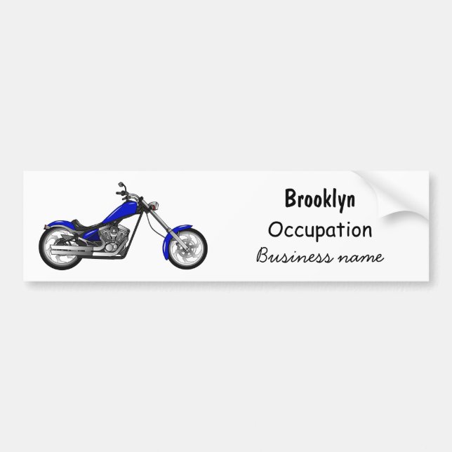 illustration av tecknaden för motorcykel i Chopper Bildekal (Framsidan)