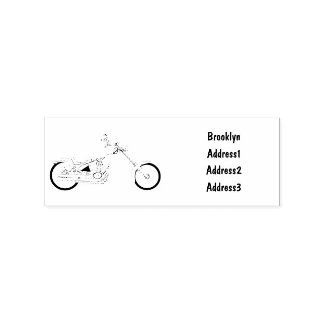 illustration av tecknaden för motorcykel i Chopper Stämpel (Tryck)