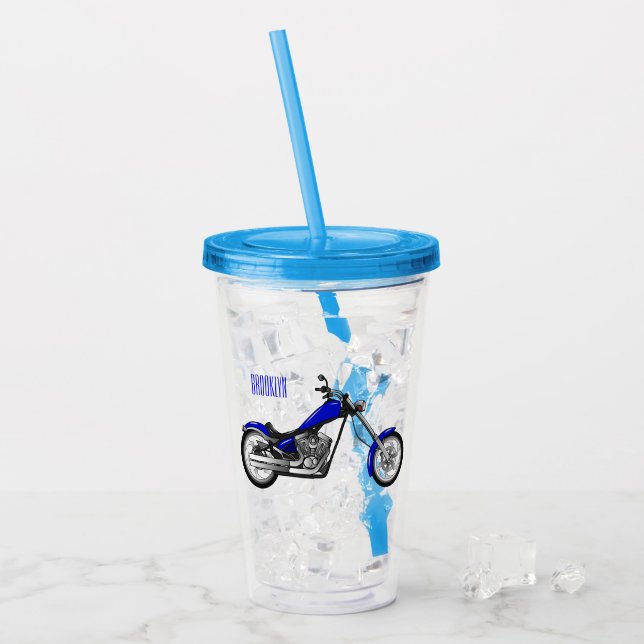illustration av tecknaden för motorcykel i Chopper Take Away Mugg (Framsida Ice)