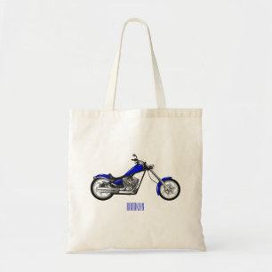 illustration av tecknaden för motorcykel i Chopper Tygkasse