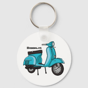 illustration av tecknaden för motorcyklar i rutt m nyckelring