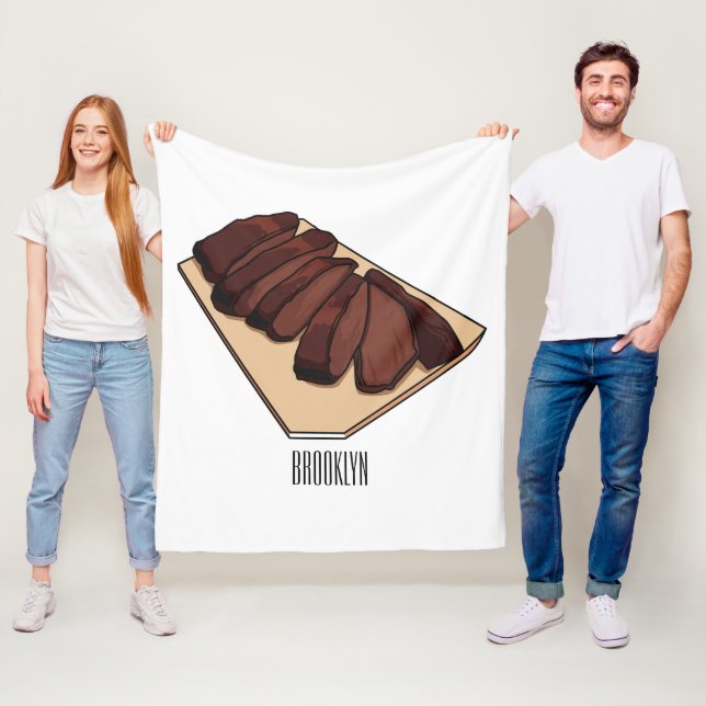 illustration av tecknaden för nötköttsbetet fleecefilt (På plats)