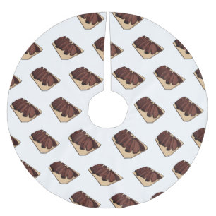 illustration av tecknaden för nötköttsbetet julgransmatta borstad polyester