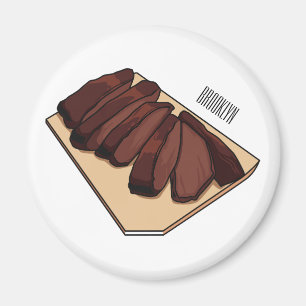 illustration av tecknaden för nötköttsbetet magnet