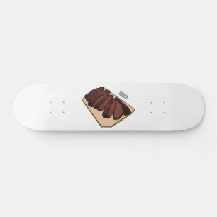 illustration av tecknaden för nötköttsbetet mini skateboard bräda 18,5 cm